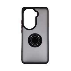 Case with Support Ring for Oppo Reno11/Reno11 Pro Smoked Black Case with Support Ring for Oppo Reno11/Reno11 Pro Smoked Black